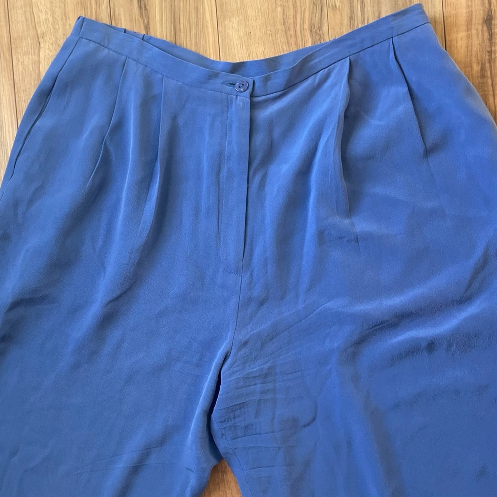 Blue silk pants - Picture 10 of 10